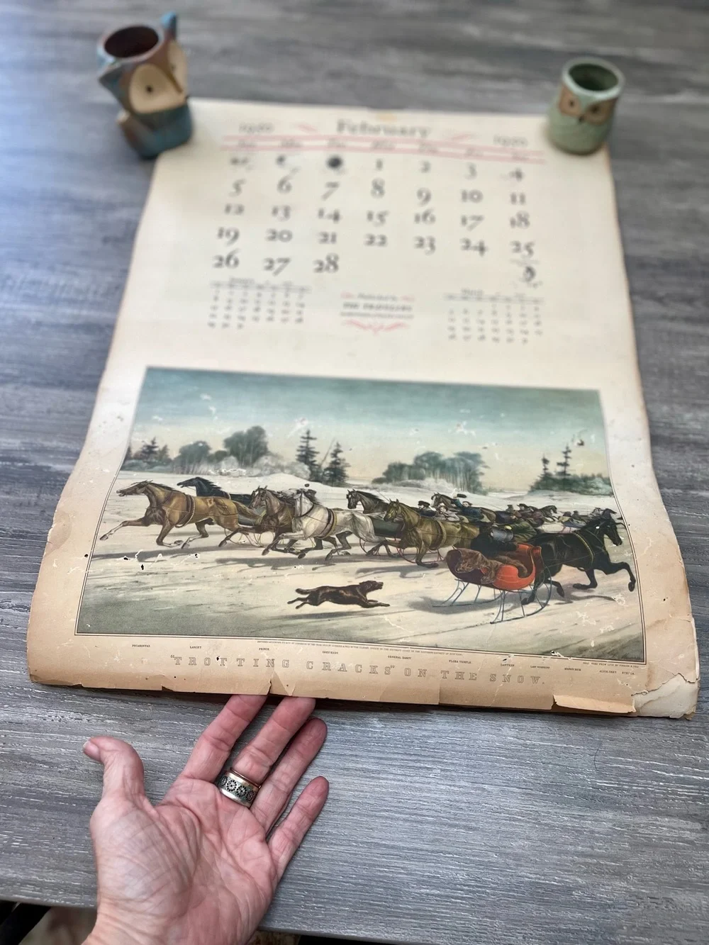 1950s Authentic Hartford, CT Illustrated Wall Calendar